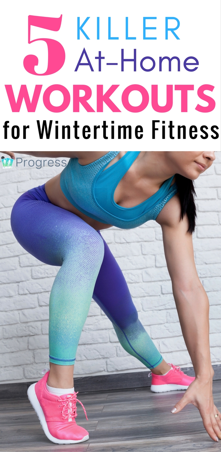 These challenging home workouts are perfect for winter days when it's too cold to go outside but you don't want to let your fitness slip! Exercises cover everything from yoga to HIIT to conditioning and keep you on track until the days get a little warmer