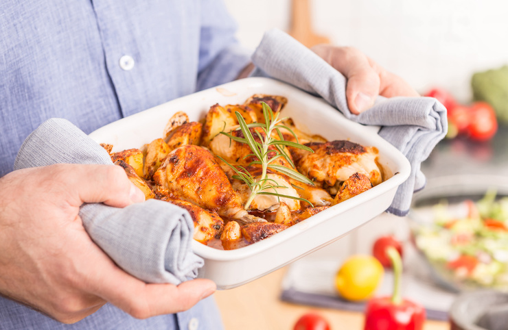 10 Slow-Carb Dinner Recipes - Rosemary Chicken with Oven-Roasted Ratatouille