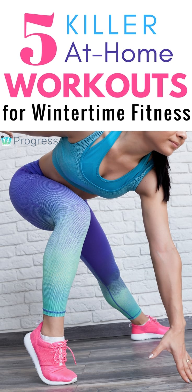 These challenging home workouts are perfect for winter days when it&rsquo;s too cold to go outside but you don&rsquo;t want to let your fitness slip! Exercises cover everything from yoga to HIIT to conditioning and keep you on track until the days get a little warmer