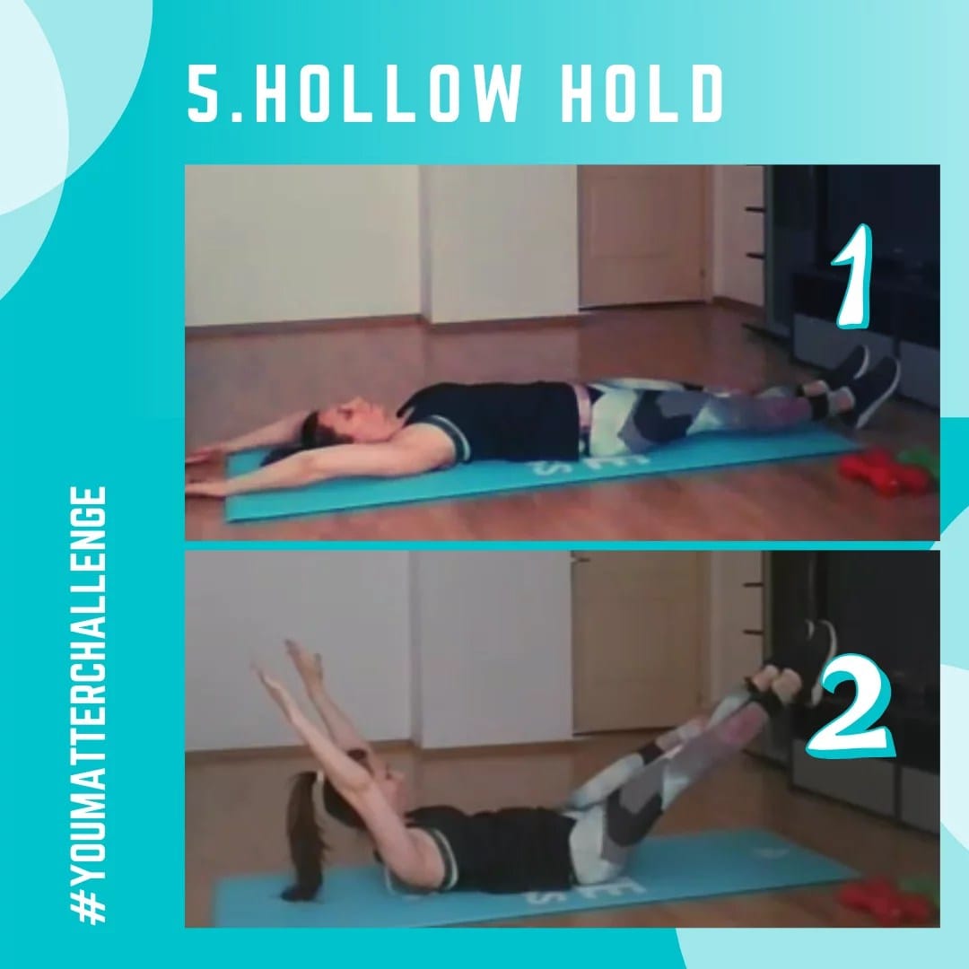 Full Body Workout Exercise 5 - Hollow Hold