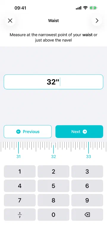 Capture your waist, and let Progress work out your waist to height ratio for you.
